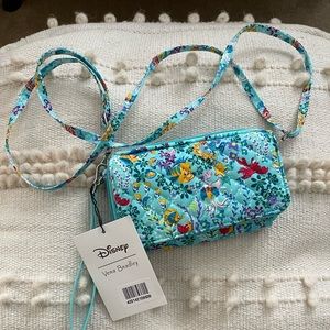 💝NWT VERA BRADLEY DISNEY LITTLE MERMAID RFID ALL IN ONE CROSSBODY